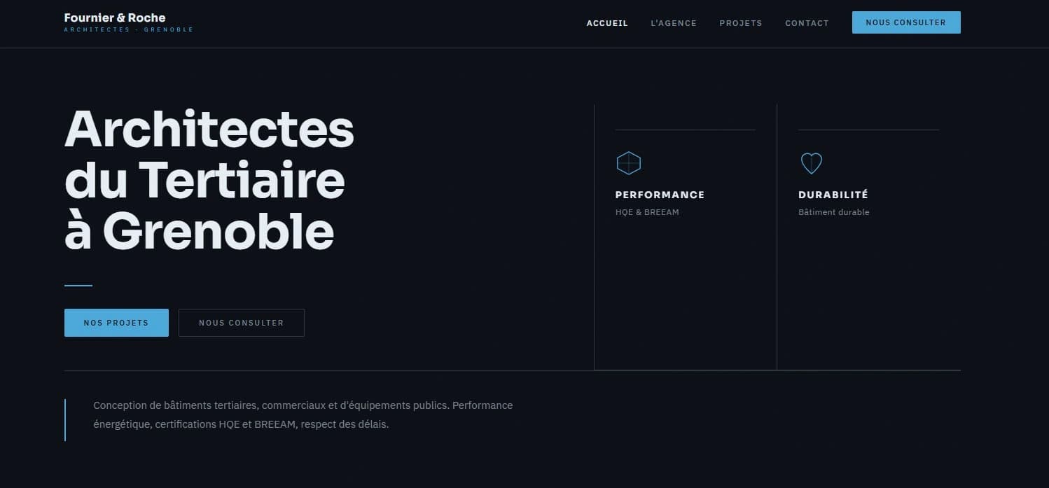 Site web cabinet d'architecture