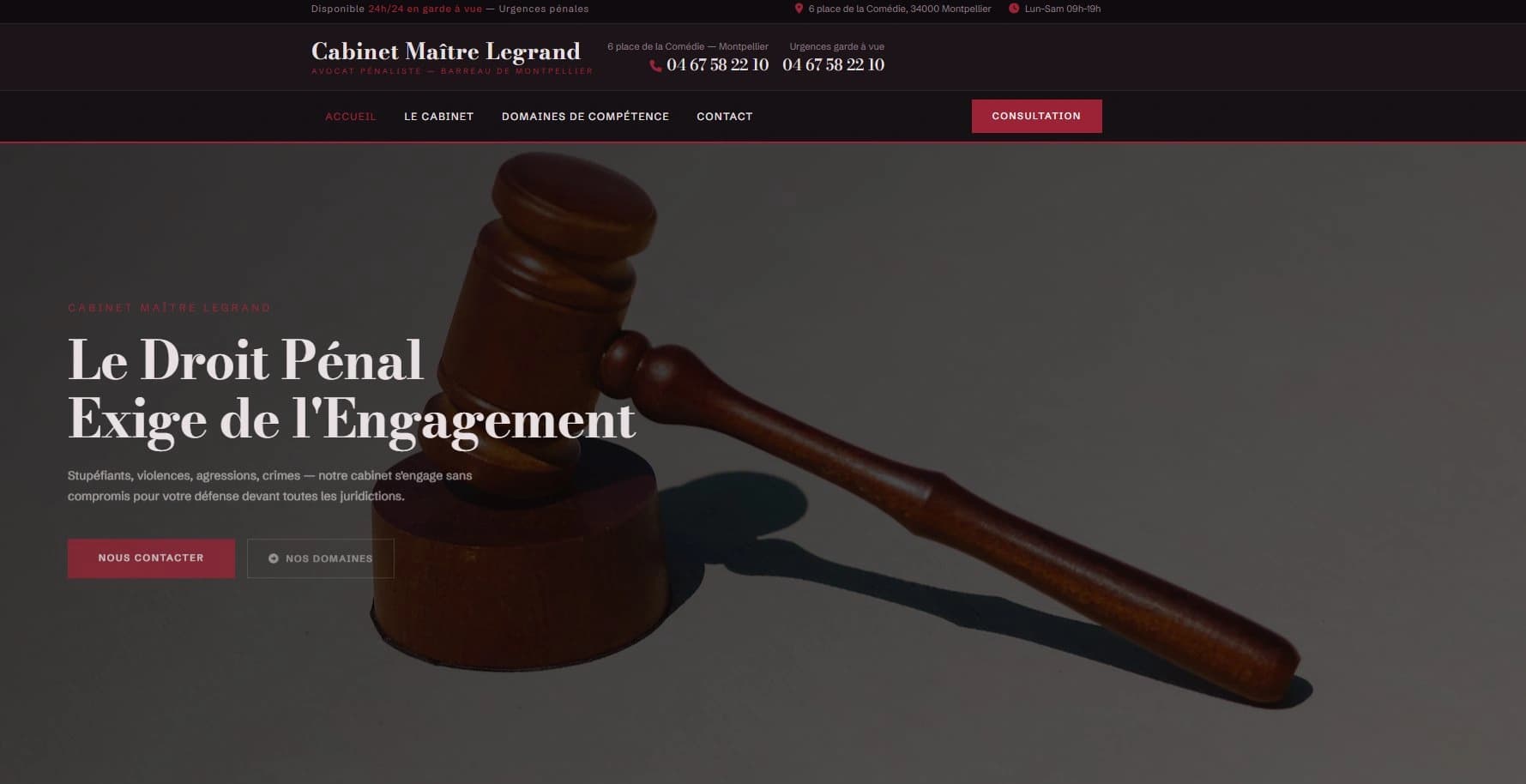 Site web cabinet d'avocat