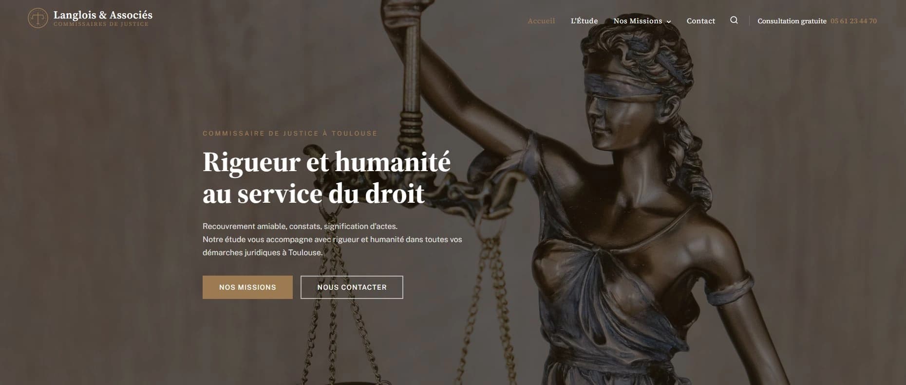 Site internet étude commissaire de justice