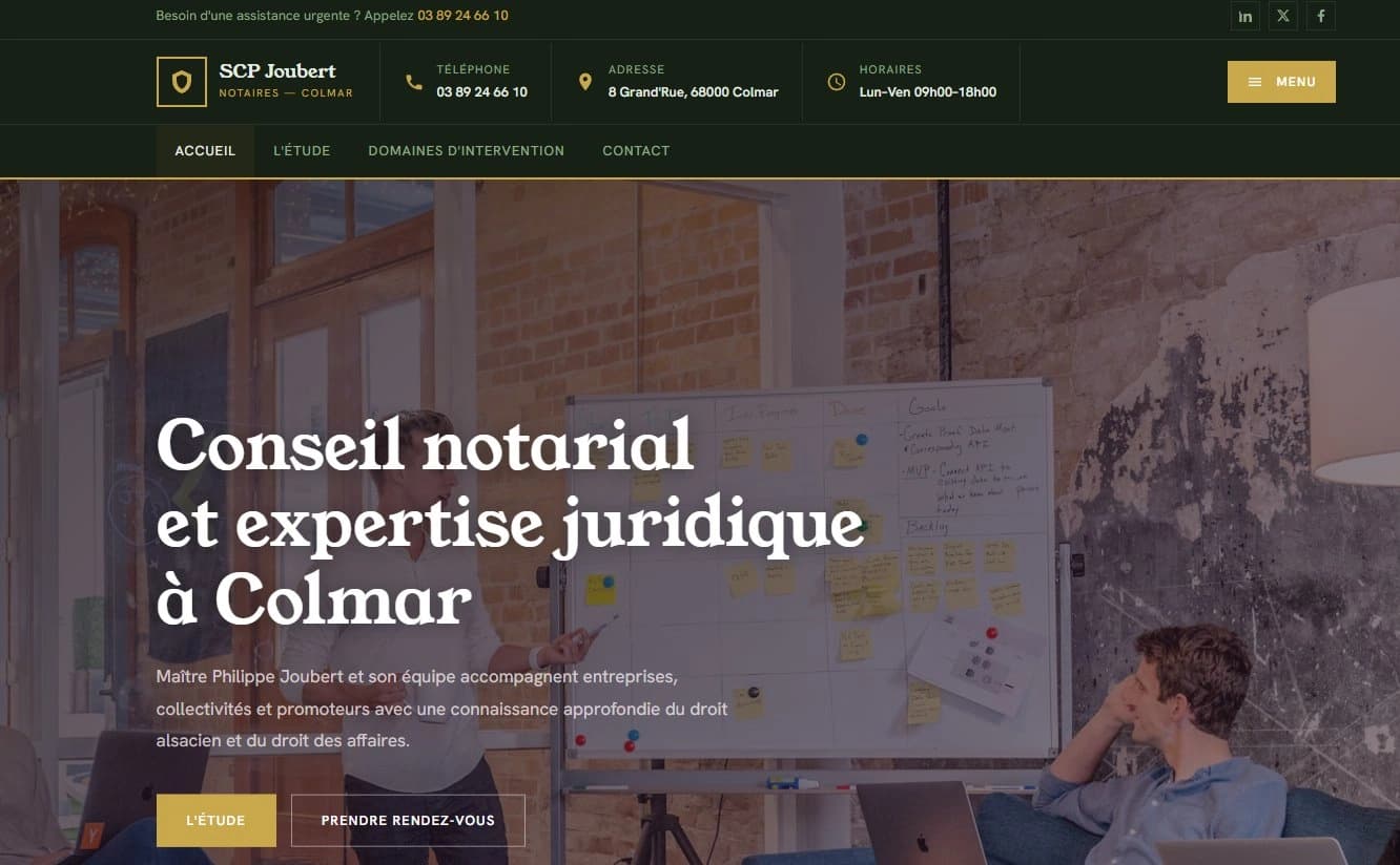 Site internet office notarial