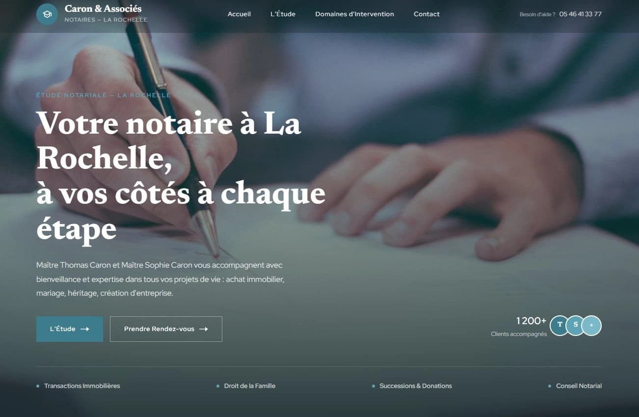 Site web office notarial
