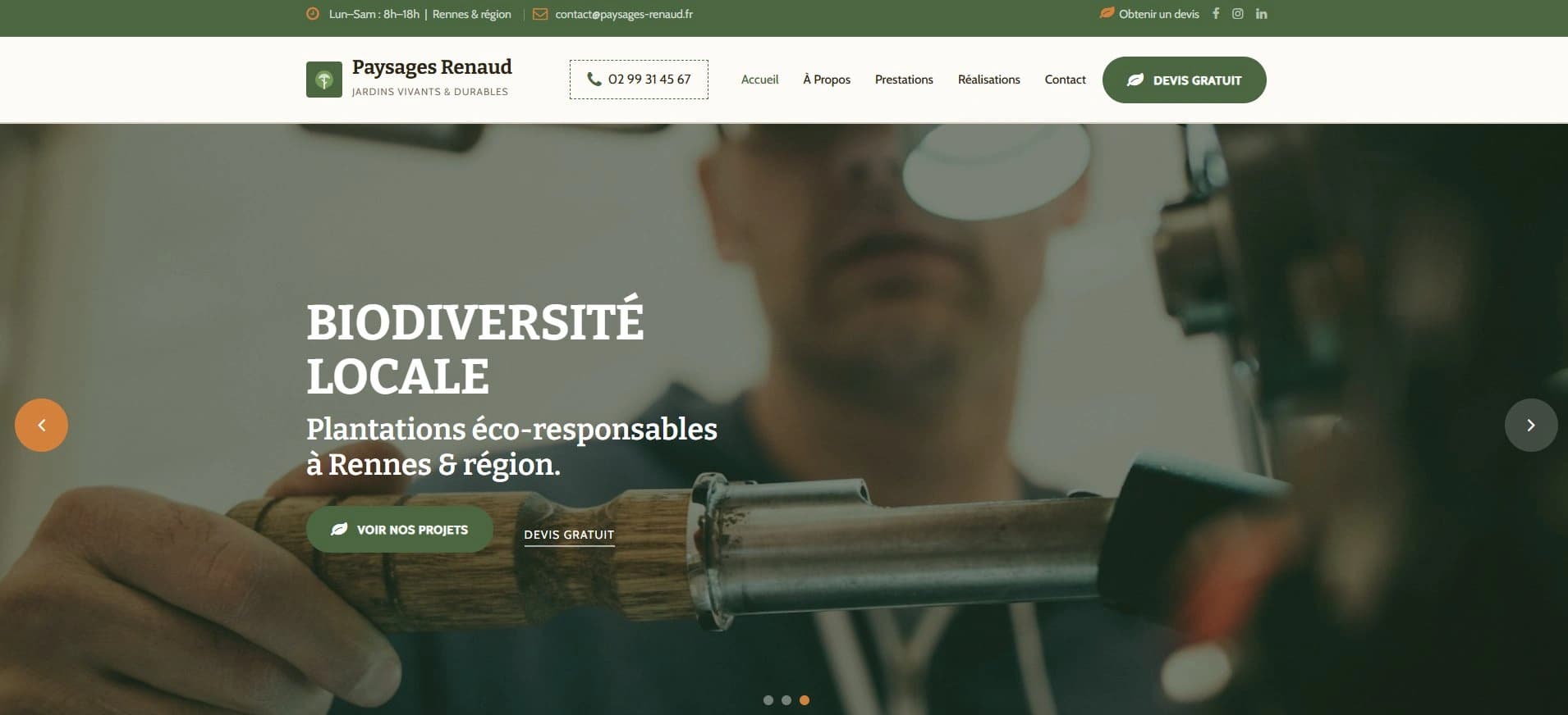 Site internet paysagiste