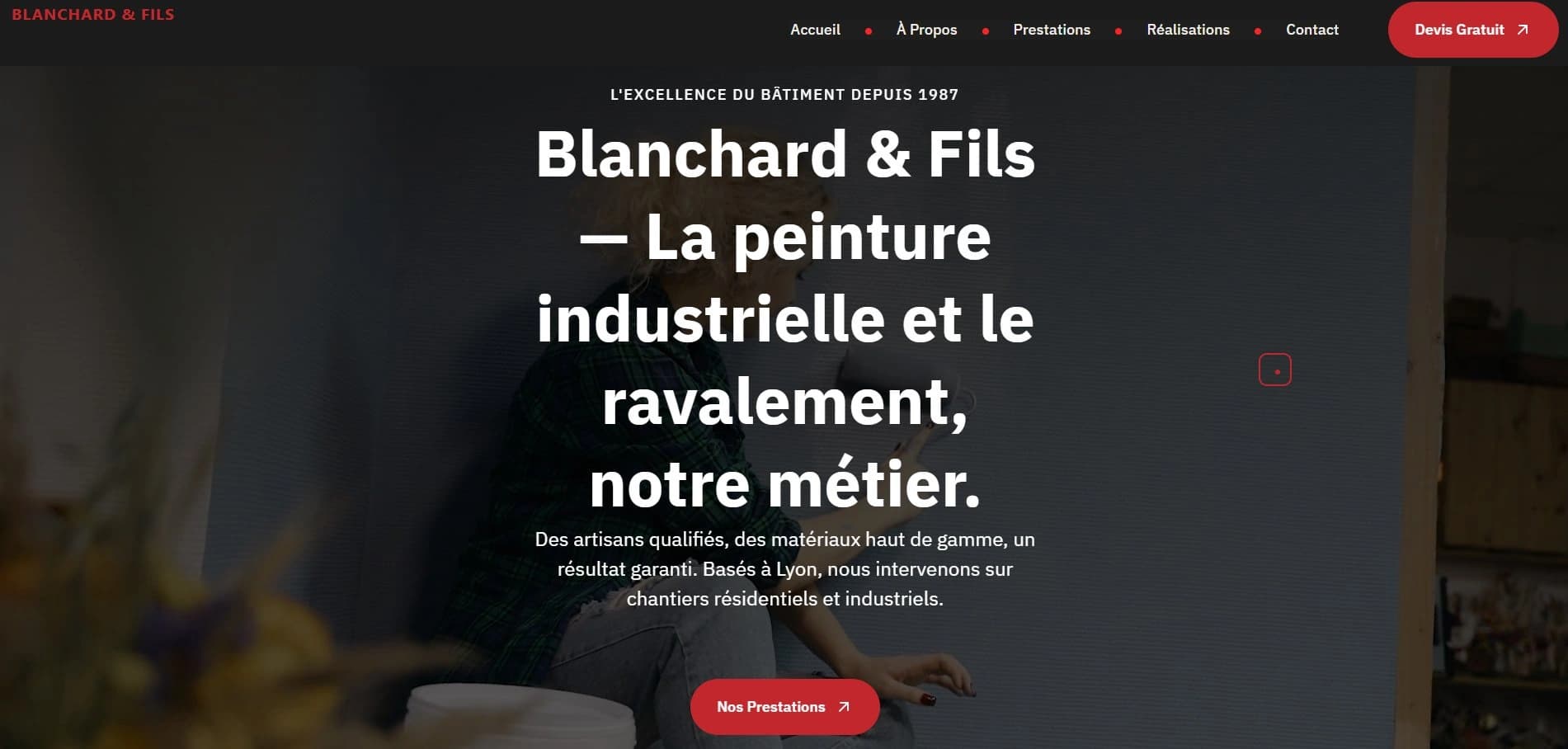 Site internet peintre en bâtiment