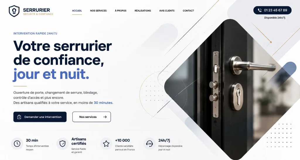 Site internet serrurier