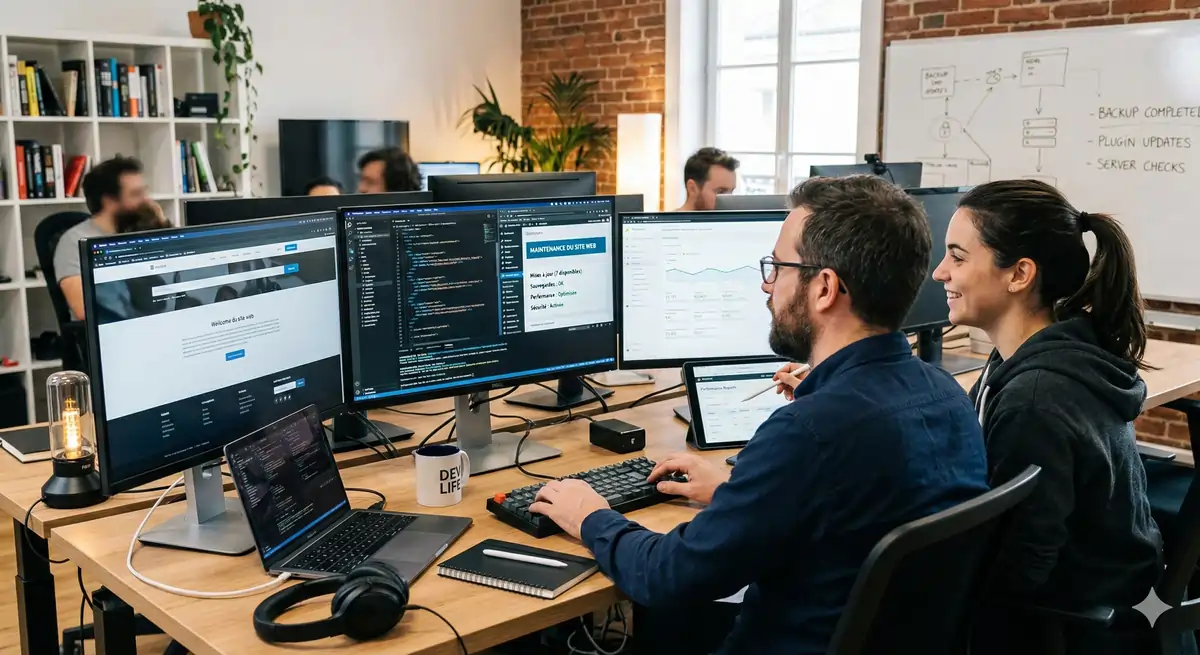 Maintenance site internet pour TPE et artisans : pile technologique complète